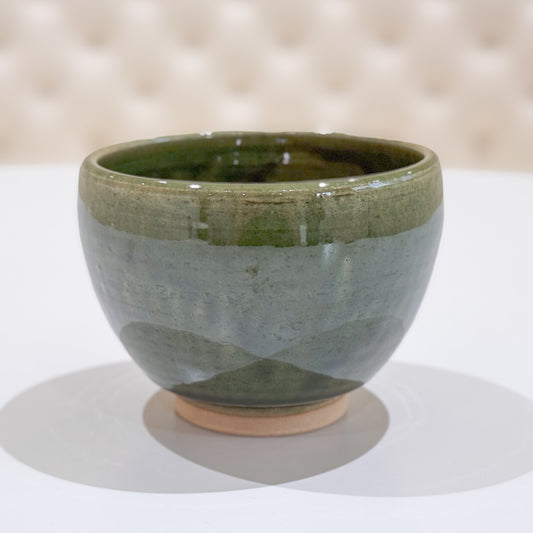 織部茶碗 緑