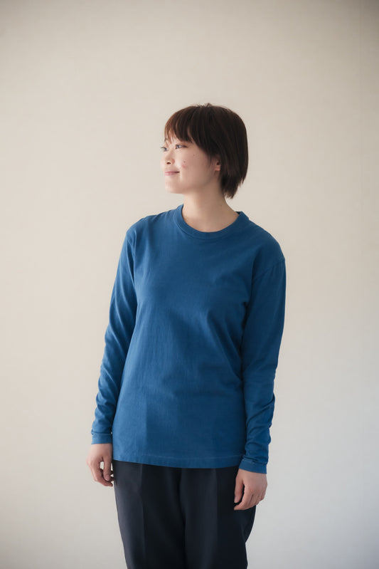 【33. あいわゆう 十分袖Tシャツ 藍 UNISEX/S】