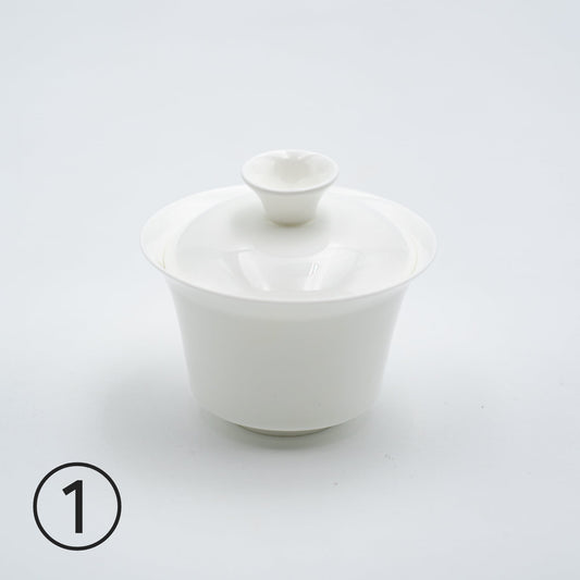 茶肆ゆにわ 白磁蓋碗(はくじがいわん)