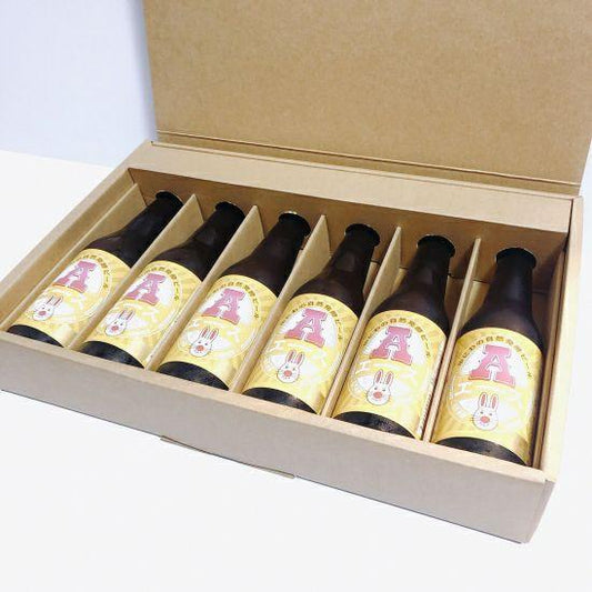 【ゆにわの自然発酵ビール「A(エース)」6本ギフトセット 包装紙なし】